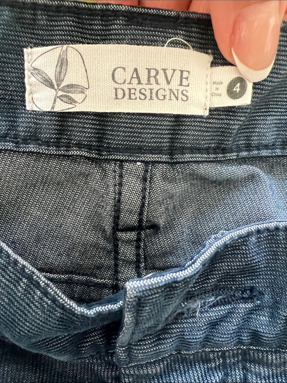 Carve Designs Women's Oahu Shorts 10" in Vintage Blue Size 4 - Picture 7 of 8